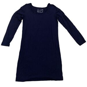 💜 Le Chateau Long Sleeve Mini Dress - Navy Blue - Women's XXL